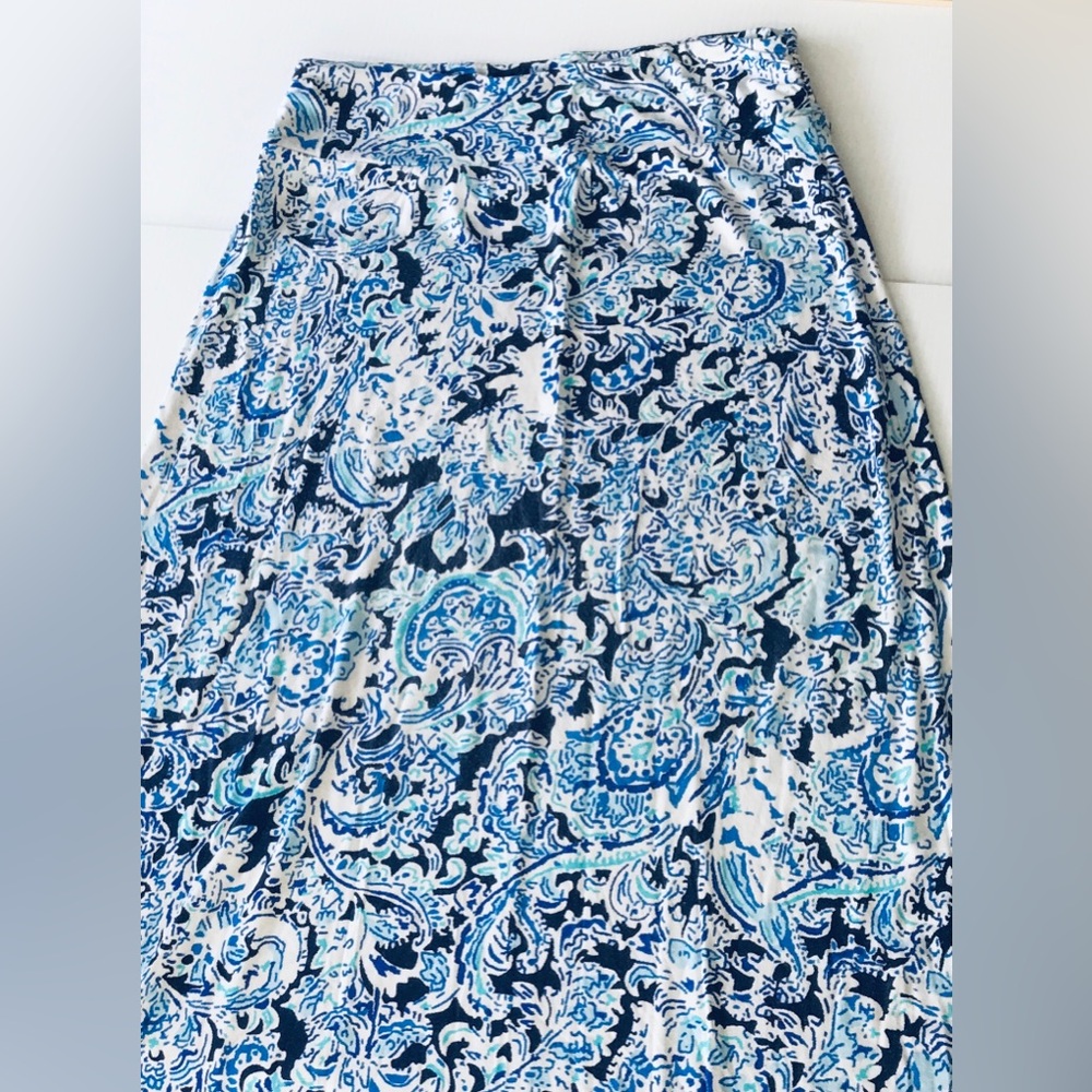 Cynthia Rowley size M long skirt jersey knot floral Preoned Great condition